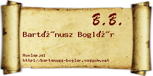 Bartánusz Boglár névjegykártya